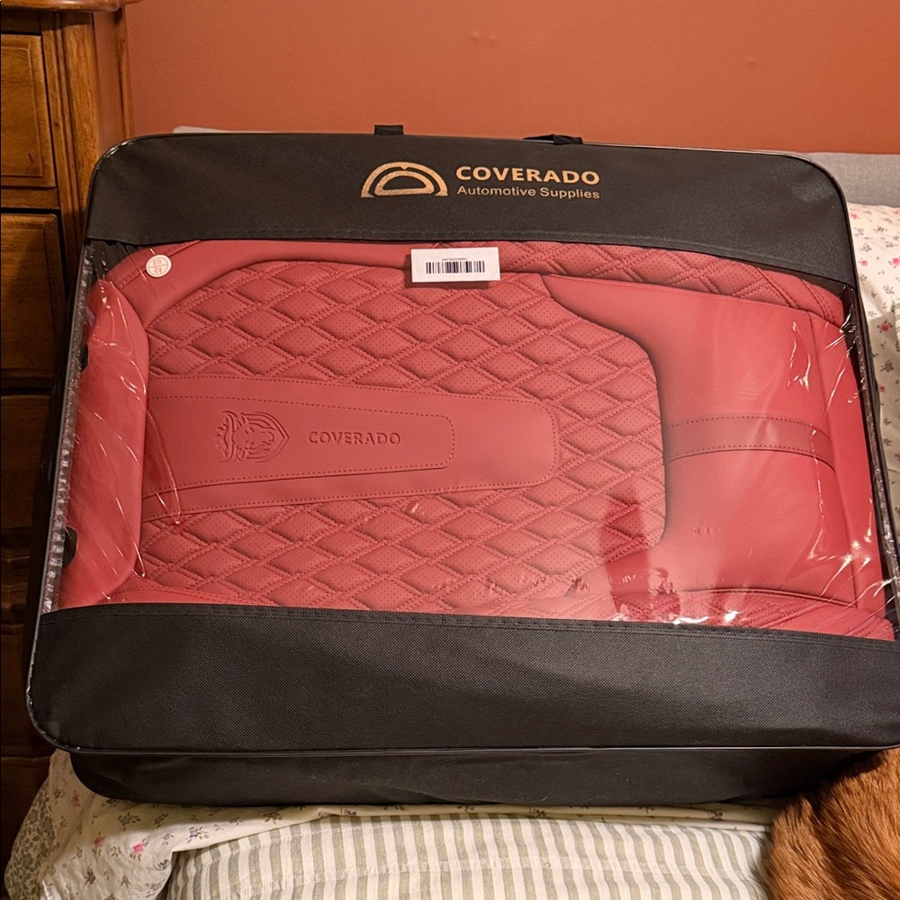 Women’s red car seat covers - front seats